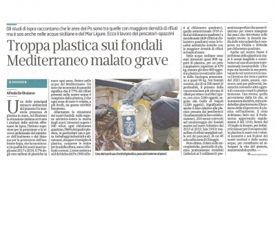 Troppa plastica sui fondali Mediterraneo malato grave